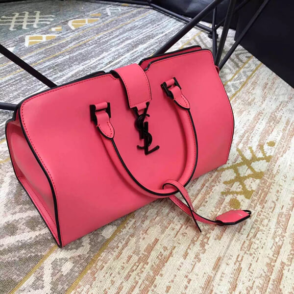 2017新作 サンローランスーパーコピー SAINTLAURENT 未入荷色！CABASピンク×ブラックトート